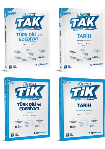 2025 9. Sınıf Edebiyat - Tarih Tak Tam Anlatım - Tik Tam İzleme 4'lü Set