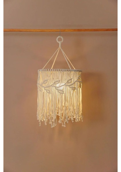 Makrome Avize, Yaprak Desenli Avize, Bohem Avize, Balkon, Bahçe, Çocuk Odası Dekor Aydınlatma fiyatları