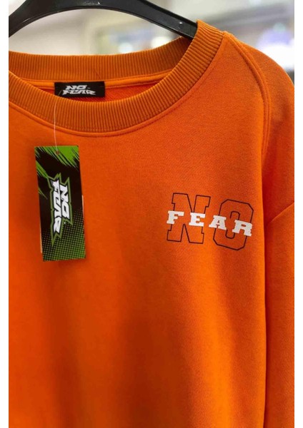 Çocuk Baskılı Sweatshirt - Turuncu modelleri