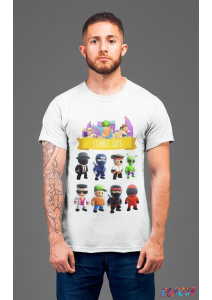 Stumble Guys All Karakter Tişört T-Shirt