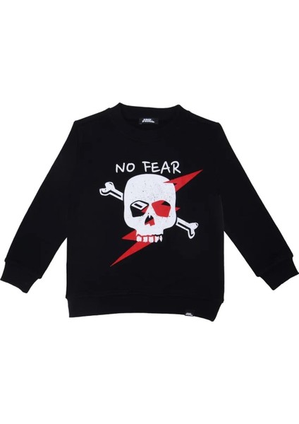 Çocuk Baskılı Sweatshirt - Siyah