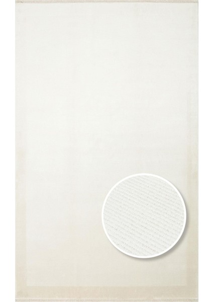 Napolı Nap 02 Cream Sade Desenli Modern Sık Dokuma Makine Halısı