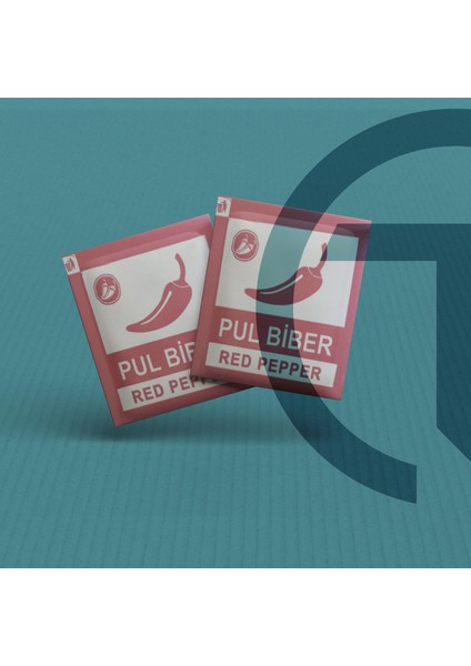Stick Kare Kırmızı Pulbiber 1000 Adet