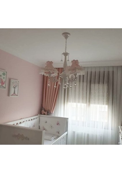 3 Kollu Ithal Dantelli Döküm Avize