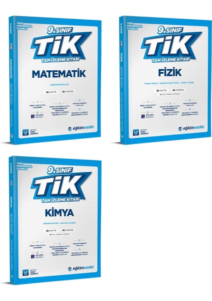 2025 9. Sınıf Matematik - Fizik - Kimya Tam İzleme Kitabı 3'lü Set
