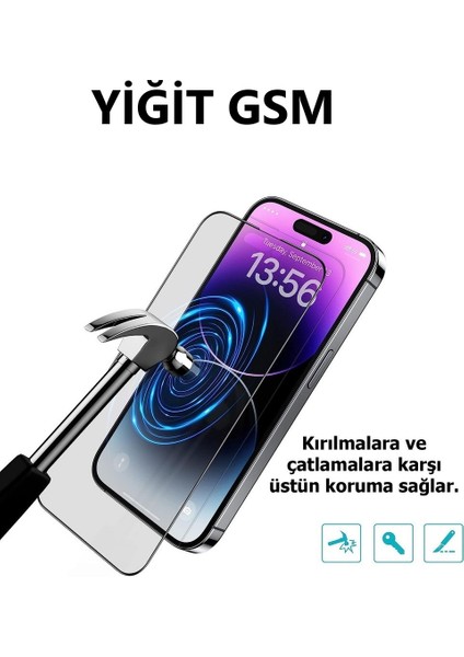 Yiğit Gsm  Samsung A54 5g Kırılmaz Cam Temperli Koruma Çerçeveli