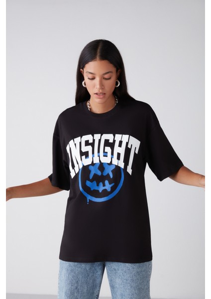 Insıght Oversize Siyah T-Shirt