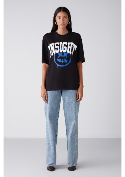 Insıght Oversize Siyah T-Shirt