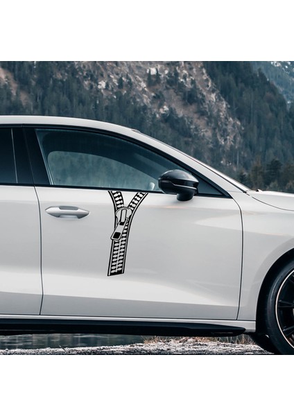 Fermuar Sticker - Kapı Sticker - Oto Sticker - Araba Sticker - Araç Sticker