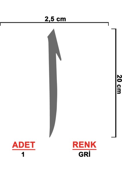 Elif Sticker - Oto Sticker - Araba Sticker - Araç Sticker - 2,5CMX20CM fiyatları