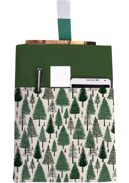 Desenli Yıkanabilir Cepli Kitap Kılıfı 20 x 25 cm Çok Amaçlı Çanta Book Cover