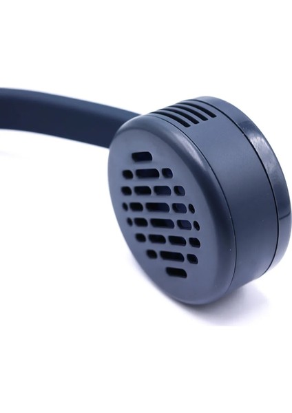 Lacivert Taşınabilir ve Şarjlı Boyun Fanı- Built-In 2000MAH Neck Fan Nave Blue