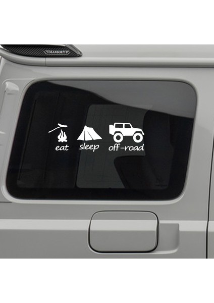Eat Sleep Offroad Sticker - 4x4 Sticker - Jeep Sticker - Oto Sticker - Araba Sticker - Araç Sticker