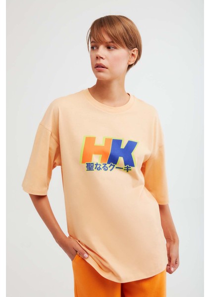 Drıft Oversize Turuncu T-Shirt