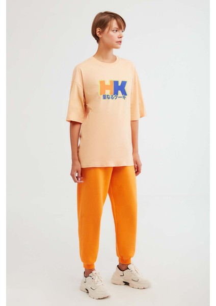 Drıft Oversize Turuncu T-Shirt