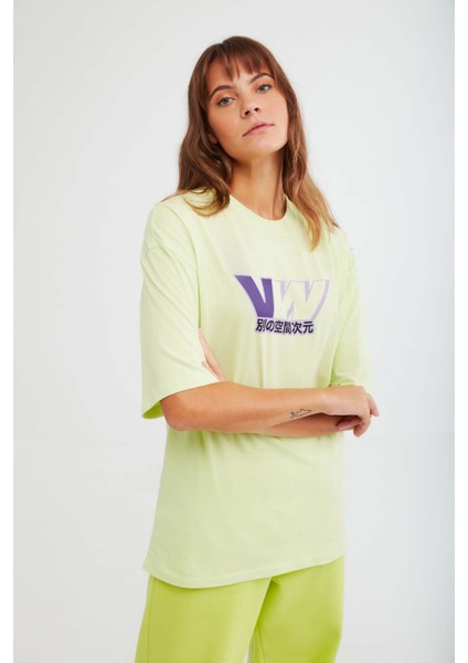 Drıft Oversize Yeşil T-Shirt