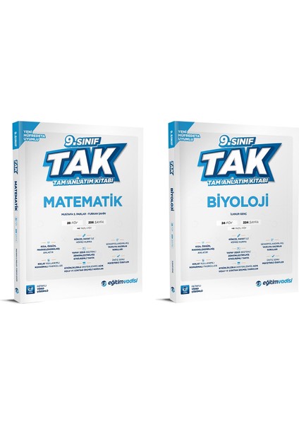 2025 9. Sınıf Matematik - Biyoloji Tak Tam Anlatım 2'li Set