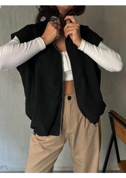 Kadın Siyah Şardonlu Poliviskon Astarlı Balon Yelek 28266 indirimleri