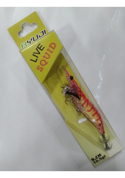 Live Squid Kalamar Zokası 9 cm 10,5 gr - Orange Uv Glow