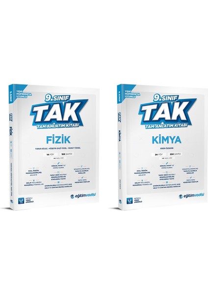 2025 9. Sınıf Fizik - Kimya Tak Tam Anlatım 2'li Set