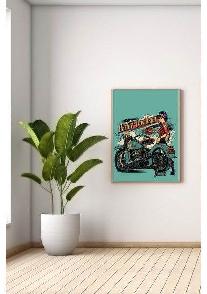 A3 Harley Davıdson Baskılı Poster