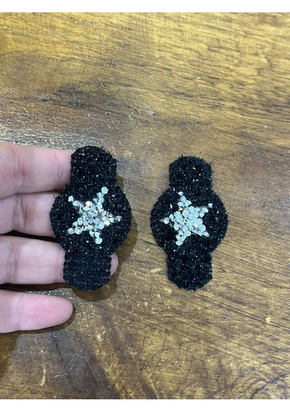 2 Adet Ütü İle Yapışan Yıldızlı Arma Set Dikiş Aplike 5 x 3 cm