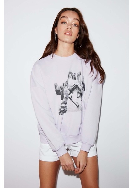 Sketch Oversize Lila Sweatshirt