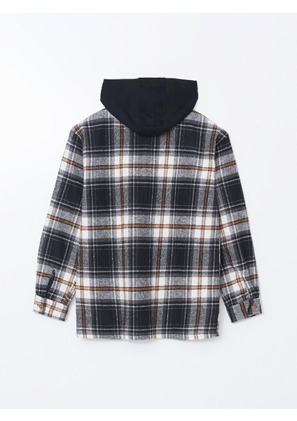 Ekoseli Kapüşonlu Ekose Erkek Çocuk Gömlek Ceket modelleri