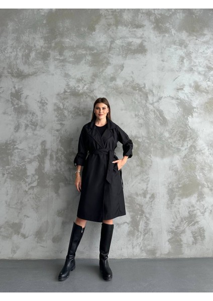 Asur Butik Kadın Su Itici Trençkot (Ürün Geniş Kesimdir.bir Beden Küçük Alınız.)