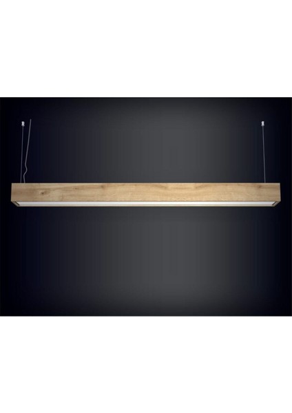 Petra Ahşap Aydınlatma Armatür 120 cm (Beyaz Işık)
