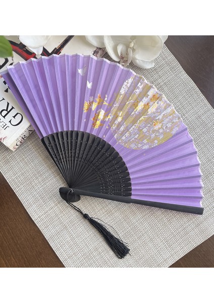 Yelpaze Mor Bambu Çiçekli Kumaş fiyatları