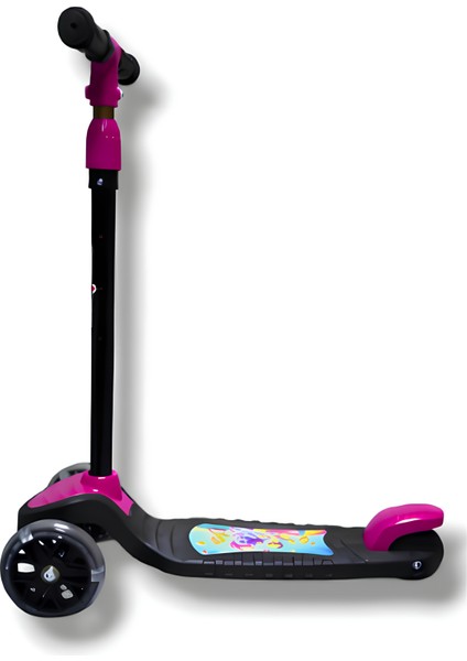 3 Tekerlekli Işıklı Çocuk Scooter Swing - 3 Kademeli Yükseklik Ayarı