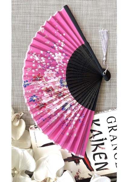 Bambu Çiçek Desenli Yelpaze A517 fırsatları