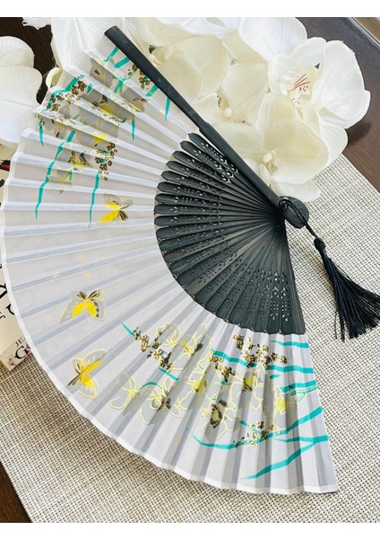 Yelpaze Gri Sakura Çiçekli Bambu Kumaş fiyatları