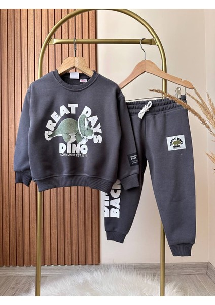 Erkek Çocuk Dino Baskı Eşofman Takımı