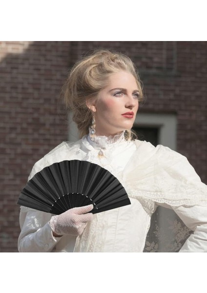 2'li Yelpaze Siyah, Beyaz Kumaş Plastik modelleri