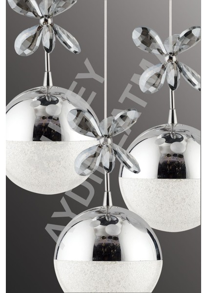 Efna 3 Lü Ledli 3 Renkli Krom Aydınlatma modelleri