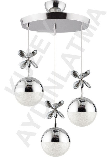 Efna 3 Lü Ledli 3 Renkli Krom Aydınlatma indirimleri