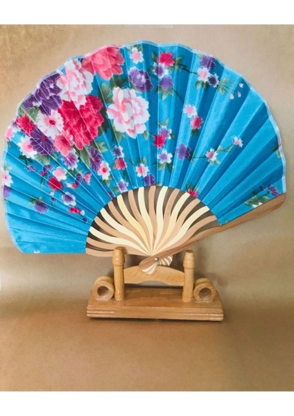 -kaliteli Şık Turkuaz Mavisi Japon Yelpazesi