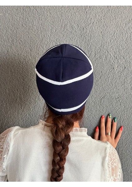 Lacivert Yazılı Yumuşak Unisex Bere fiyatları