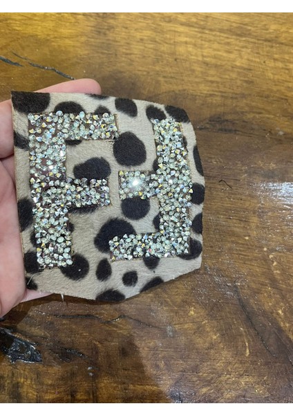 10 x 8 cm Ütü İle Yapışan F Harfli Arma Dikiş Aplike Cep Arma