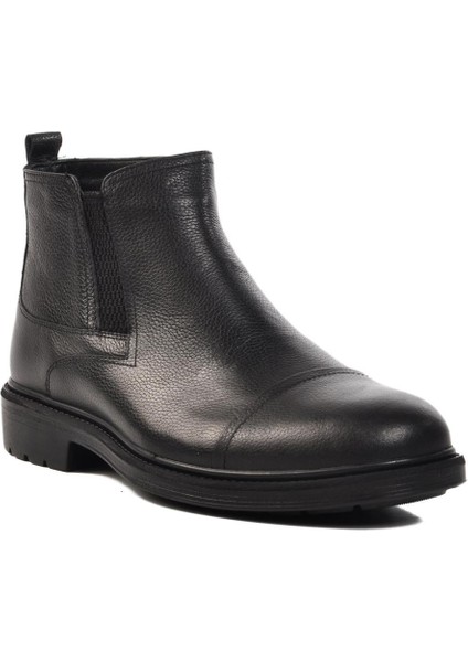 07086 Siyah Deri Erkek Bot