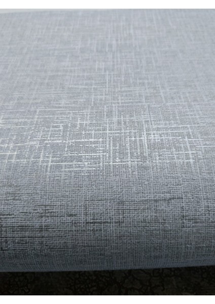 Sade Desenli Gümüş Detaylı Hava Alabilen Duvar Kağıdı 53 cm x 10 Metre
