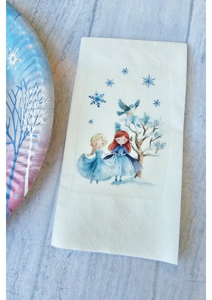 Elsa Frozen Karlar Kraliçesi Konsept Baskılı Peçete 20'li fiyatları