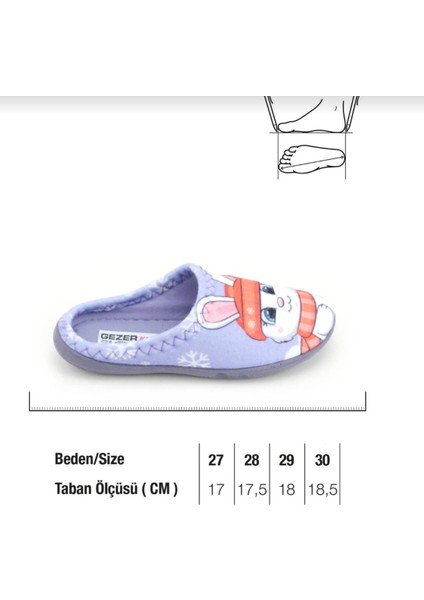 Kışlık Içi Pamuklu Rahat Taban Tavşan Desenli Kız Çocuk Ev Terliği fiyatları