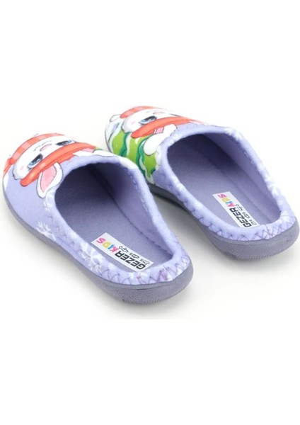 Kışlık Içi Pamuklu Rahat Taban Tavşan Desenli Kız Çocuk Ev Terliği fırsatları