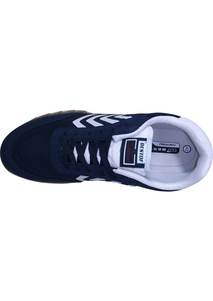 Bestof Lacivert Beyaz Kırmızı Bağcıklı Sneakers Spor Ayakkabı fırsatları