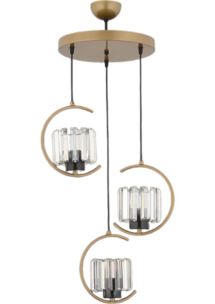 Eftal 3 Lü Modern (Eskitme) Kristal Taşlı Salon Yatak Odası Mutfak Genç Odası Avize fiyatları