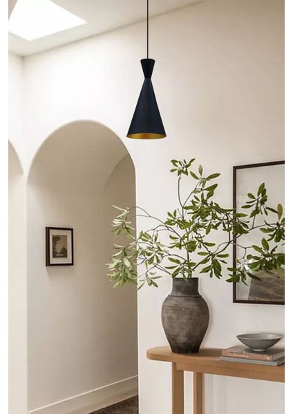 Ince Siyah Metal Avize Mutfak Salon Cafe Ofis Masaüstü Tekli Sarkıt Lamba Aydınlatma fiyatları