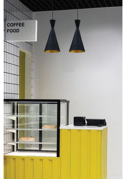 Ince Siyah Metal Avize Mutfak Salon Cafe Ofis Masaüstü Tekli Sarkıt Lamba Aydınlatma fırsatları